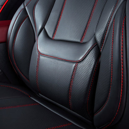 Black with Red Stitching